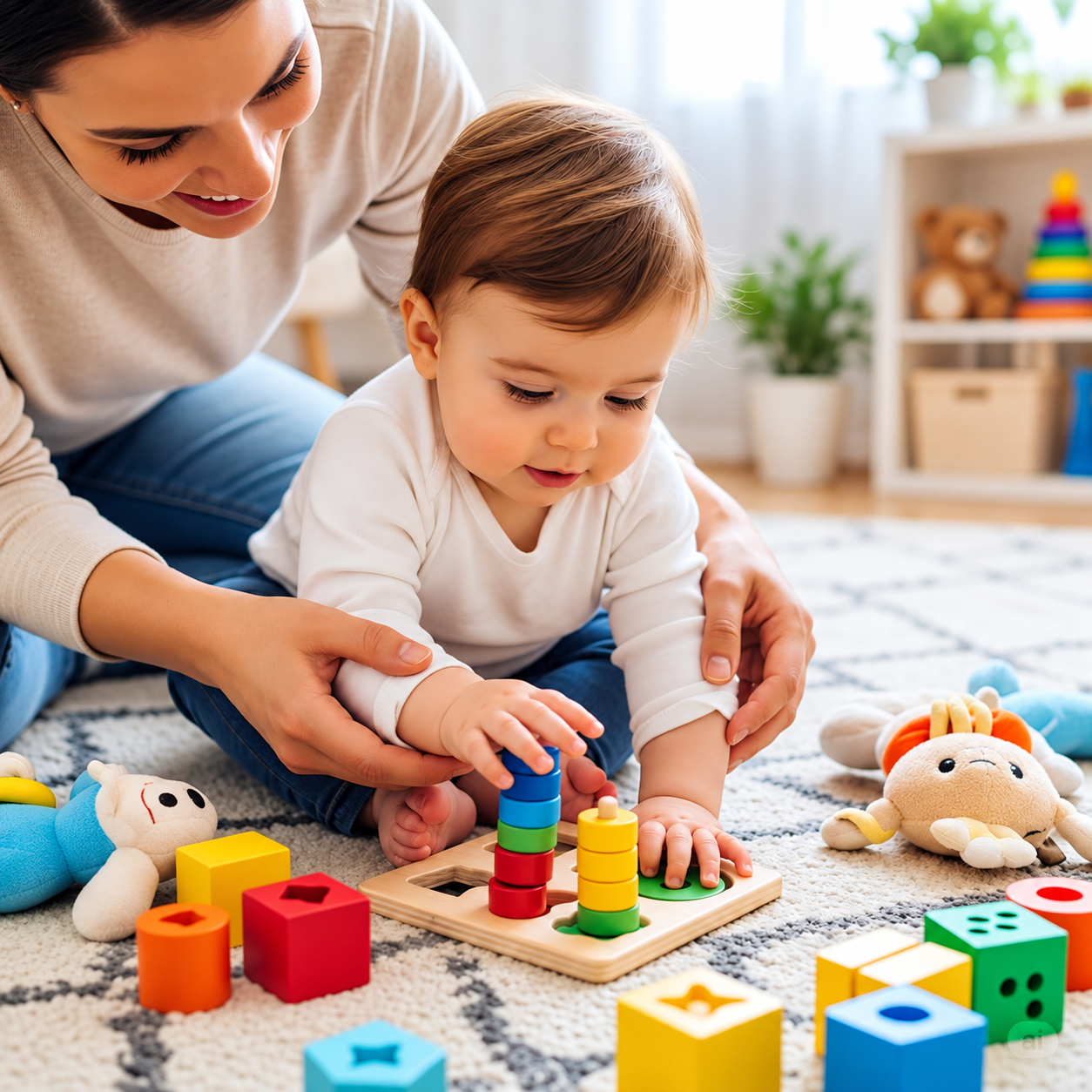 Therapist with child